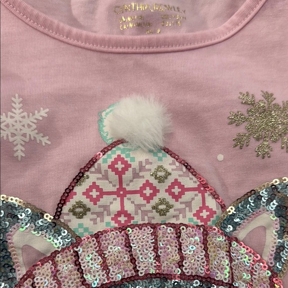 Cynthia Rowley Pink and White Matching winter long sleeve and legging pant Set - Picture 3 of 8